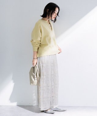 Green Parks レイヤードレーススカート Ecru