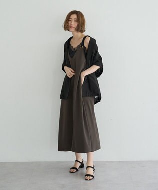 YECCA VECCA ベルトストラップサロペット Charcoal Gray