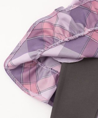 ANY KIDS チェック スカッツ ラベンダー系チェック
