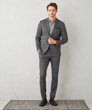 JOSEPH ABBOUD 【ストレッチ】フランネルジャージ パンツ ブラック系