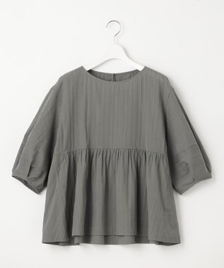 23区 【洗える】カラミ ブラウス カーキ系