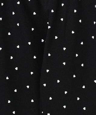 ANY KIDS 【洗濯機可能/接触冷感】ひんやり カットソーパンツ ブラック（ハートドット）