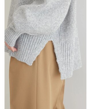 AMERICAN HOLIC サイドスリット袖ボリュームニットプルオーバー Light Gray Mixture