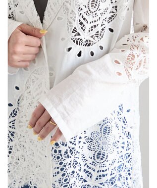 Te chichi ケミカルレースコットンジャケット オフホワイト