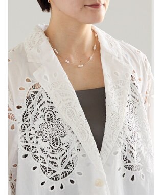 Te chichi ケミカルレースコットンジャケット オフホワイト