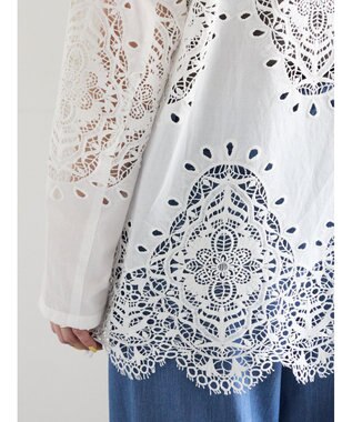 Te chichi ケミカルレースコットンジャケット オフホワイト