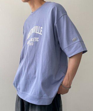 WEGO 【綿100%/MLサイズ展開】DISCUS　ルーズカレッ１００％ ブルーその他