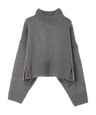 Green Parks ・ＳＵＧＡＲ　ＳＰＯＯＮ　ハイネックショートニット Gray Mixture