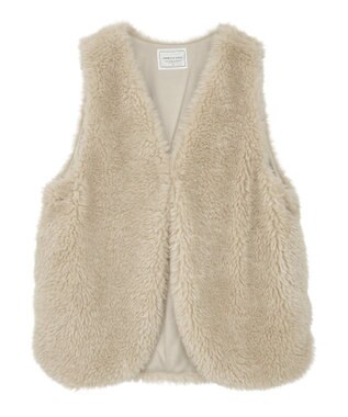 AMERICAN HOLIC 【選べる丈】ベア風ファーベスト Gray Beige