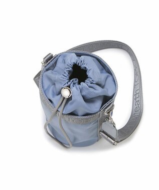 TOPKAPI 【Breath TOPKAPI】ナイロン ロゴテープ バケツ 巾着 ショルダー バッグ ブルーグレー