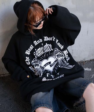 WEGO ウイングハートBIGパーカー ブラック