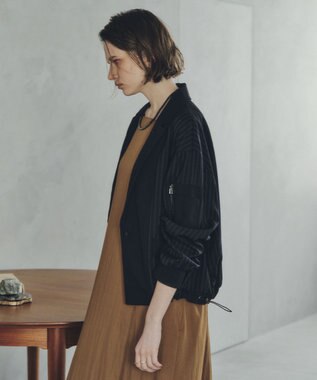 YECCA VECCA MA-1風デザインジャケット Stripe