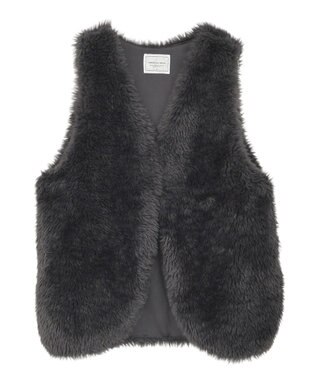 AMERICAN HOLIC 【選べる丈】ベア風ファーベスト Charcoal Gray