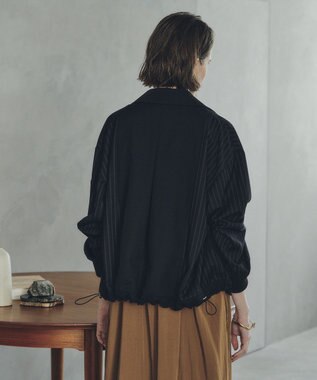 YECCA VECCA MA-1風デザインジャケット Stripe