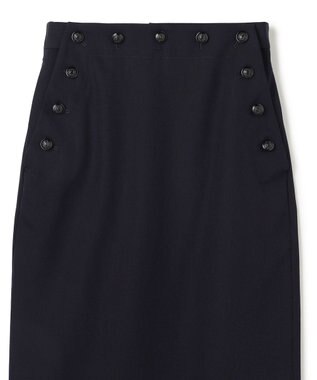 BEIGE， LAZUL / マリンボタンIラインスカート Navy