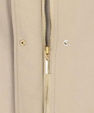 自由区 S コットンナイロンタッサースタンドカラー コート ベージュ