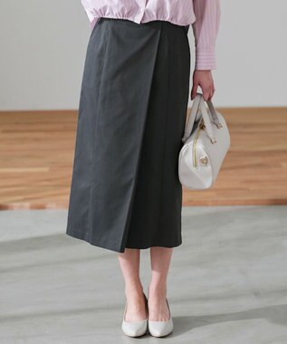 ANY SIS L ツイステッドクリアチノ スカート