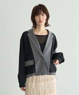 YECCA VECCA MA-1風デザインジャケット Gray