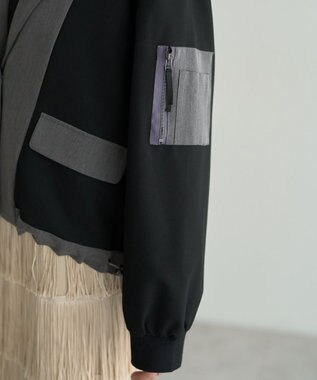 YECCA VECCA MA-1風デザインジャケット Gray