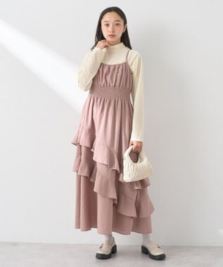 earth music&ecology ラッフルティアードキャミワンピース