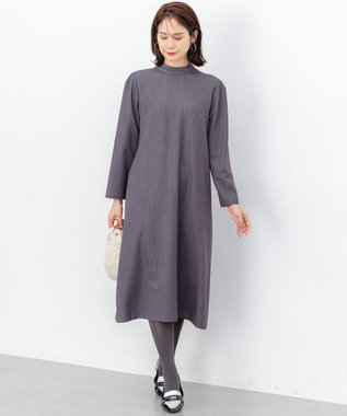 組曲 S 【前後着用可】ラメストライプボウタイ ワンピース グレー系1