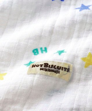 MIKI HOUSE HOT BISCUITS 二重織ガーゼのマルチケット ブルー