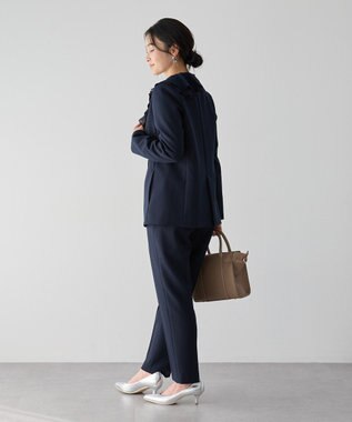 YECCA VECCA アシメラッフルブラウス Navy