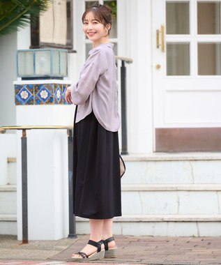 ANY SIS 【美人百花7月号掲載】クラッシィウエッジゴム サンダル 【WEB限定】ブラック