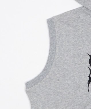 WEGO ノースリZIPパーカー 杢グレー