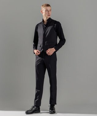 JOSEPH HOMME 【LEON 掲載】ウーステッドモックロディ ジレ グレー系1