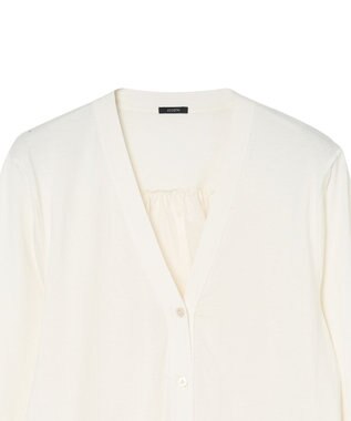 JOSEPH ジャージーハボタイ　ロングスリーブカーディガン Ivory