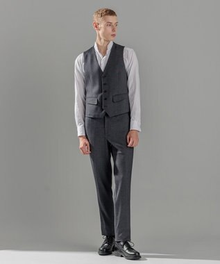 JOSEPH HOMME 【LEON 掲載】ウーステッドモックロディ ジレ グレー系