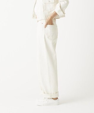 caqu modern classic テーパードデニムパンツ ecru