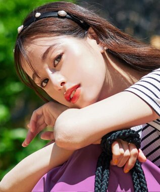 Tiaclasse ビジュー付きカチューシャ ブラック