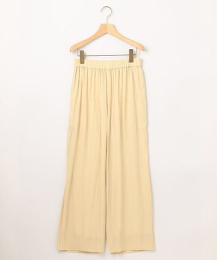 組曲 【洗える】ギャザーライトデシン パンツ ロング丈 イエロー系