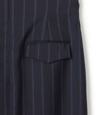 BEIGE， 【セットアップ対応】GEORGE / ウールストライプ ハイウエストスカート Navy Stripes