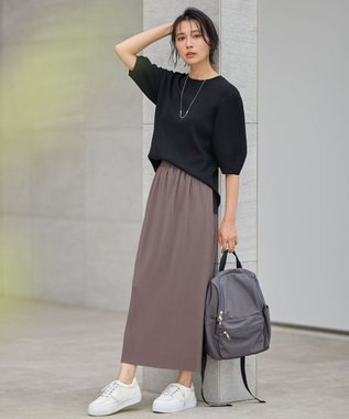 ANY パフスリーブニットプルオーバー ブラック