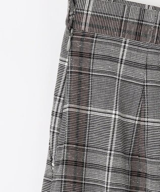 ANY 【ウエストゴム/ストレッチ】チェックタイトスカート ブラウン系