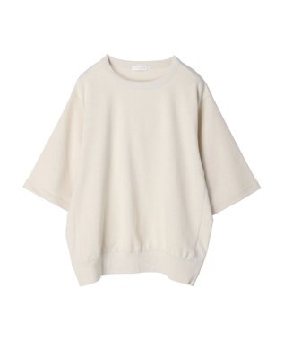 Green Parks コットンＵＳＡミニ裏毛七分袖トレＴＥＥ Ecru