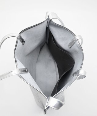 blancle メタリックレザー ガゼット2wayトートバッグ SILVER
