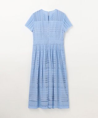 GRACE CONTINENTAL メッシュレースワンピース ブルー