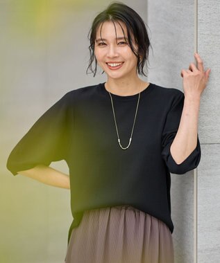 ANY パフスリーブニットプルオーバー ブラック