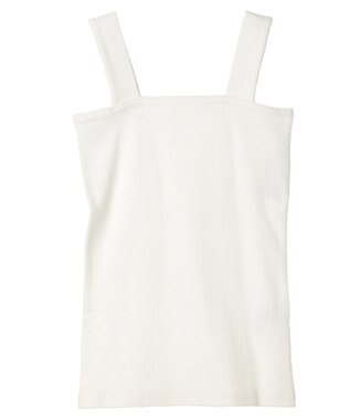 Green Parks スクエアリブタンクトップ Off White