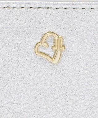 LANVIN en Bleu ペティアン Lファスナー二つ折り財布 シルバー