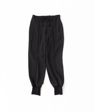 uncrave 【uncrave WHITE】ドレーピーツイル リブパンツ ブラック