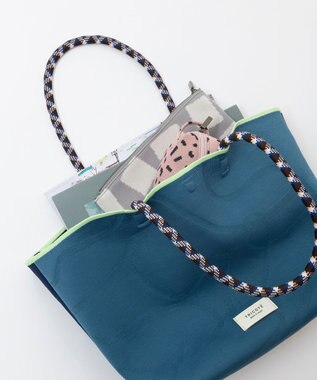 TRICOTE 【軽くて丈夫】バンピーリンクトートバッグ 38GREENBLUE