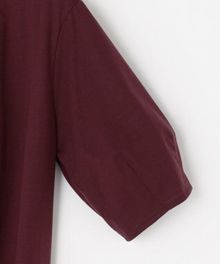 J.PRESS LADIES 【接触冷感】プレーティングジャージー ペプラム カットソー ボルドー系