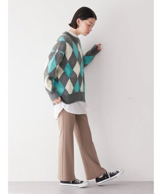 AMERICAN HOLIC バイパチアーガイルニットプルオーバー Gray Mixture