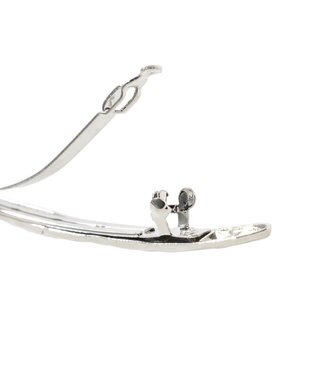 AMERICAN HOLIC ニュアンスメタルラインバレッタ Silver