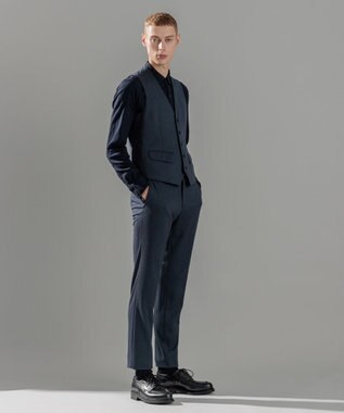 JOSEPH HOMME 【LEON 掲載】ウーステッドモックロディ ジレ ダルブルー系